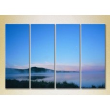 Pictură Rainbow Polyptych Fog over the lake 01 (2223690)