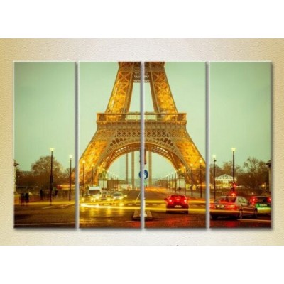 Картина Gallerix Polyptych At the foot of the Eiffel Tower (2718211)