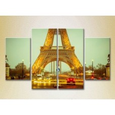 Pictură Gallerix Polyptych At the foot of the Eiffel Tower 01 (2718192)