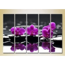 Картина Gallerix Polyptych Purple orchids on stones 03 (2932888)