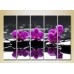 Картина Gallerix Polyptych Purple orchids on stones 03 (2932888)