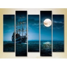 Картина Gallerix Polyptych Frigate in the Moonlight 03 (2224800)