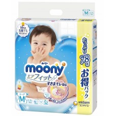 Подгузники Moony Diapers M Mega 78pcs