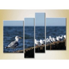 Pictură Gallerix Polyptych Seagulls in Crimea (2223431)