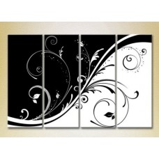 Pictură Gallerix Polyptych Black and White Patterns 02 (2230385)