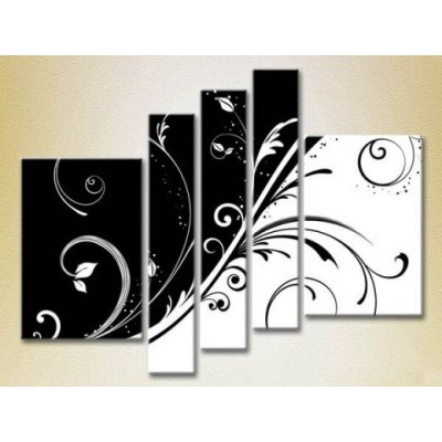 Картина Gallerix Polyptych Black and White Patterns 04 (2231738)