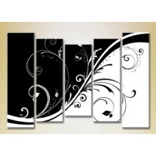 Картина Gallerix Polyptych Black and White Patterns 08 (2231736)