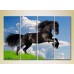 Pictură Gallerix Polyptych Black Horse (2222240)