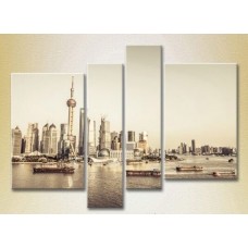 Pictură Gallerix Polyptych Shanghai Skyscrapers 02 (2718200)