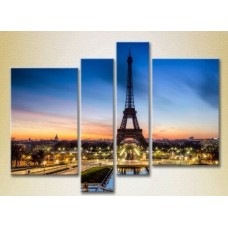 Pictură Gallerix Polyptych Eiffel Tower 009 (2718204)