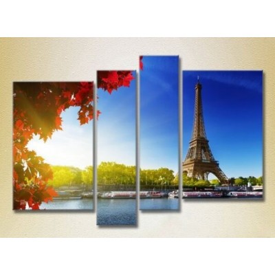 Pictură Gallerix Polyptych Eiffel Tower 03 (2718206)