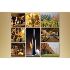 Картина Gallerix Polyptych wine and vineyards (1547188)