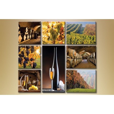 Картина Gallerix Polyptych wine and vineyards (1547188)