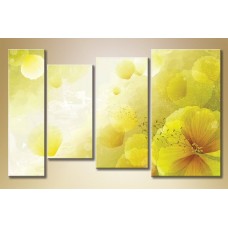 Pictură Gallerix Polyptych yellow flowers (1563247)