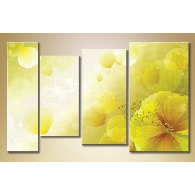 Pictură Gallerix Polyptych yellow flowers (1563247)