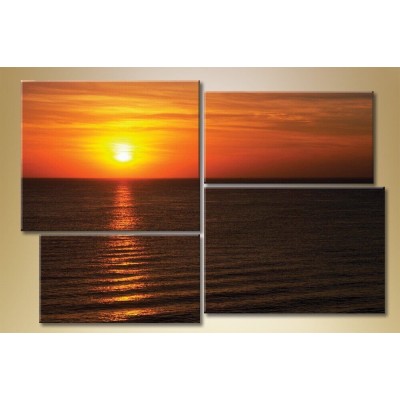 Pictură Gallerix Polyptych sunset at sea (1529795)