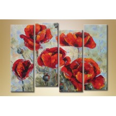 Pictură Gallerix Polyptych poppies 4 (1563252)