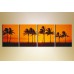 Pictură Gallerix Polyptych of palm trees at sunset (1409544)