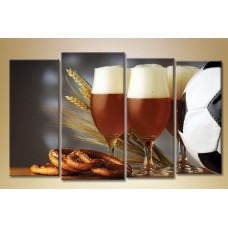 Pictură Gallerix Polyptych beer and football (1547220)