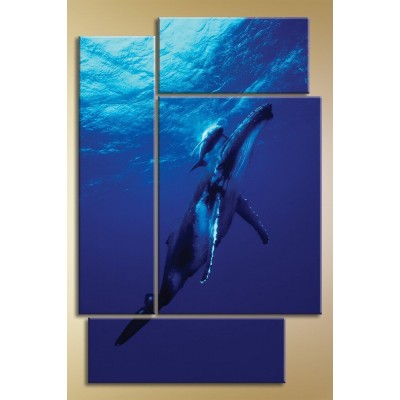 Pictură Gallerix Polyptych Blue Whale (1529803)