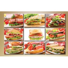 Картина Gallerix Polyptych fast food (1547207)