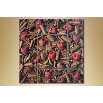 Pictură Gallerix Polyptych chocolate and raspberries (1547211)