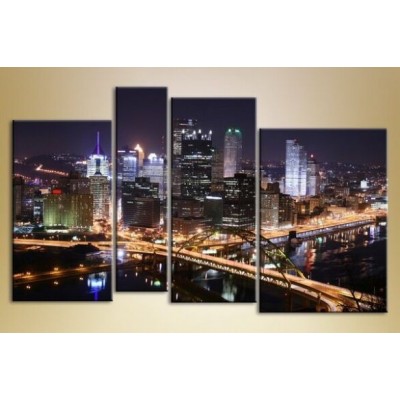 Pictură Gallerix Polyptych 4 Night City 4 (1430790)