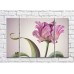 Pictură Gallerix Lush magenta flower on gray background (500554)