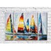 Pictură Gallerix Multicolored sailboats and their reflection in the water (35110204)