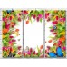 Картина Gallerix Frame of multicolored tulips and butterflies (500567)