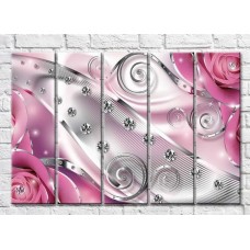 Картина Gallerix Pink abstraction with roses and diamonds (3551900)