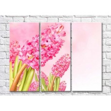 Pictură Gallerix Pink hyacinths on a light pink background (500579)