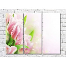 Картина Gallerix Pink tulips on a light shimmering background (500589)