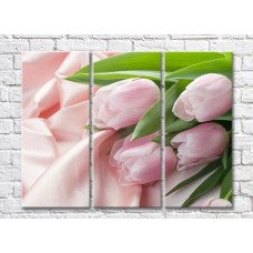 Картина Gallerix Pink tulips on silk (500591)