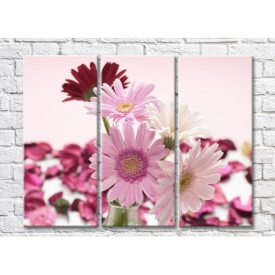 Картина Gallerix Pink burgundy and white gerberas (500603)