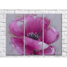 Картина Gallerix Pink poppy against gray background oil (3448920)