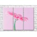 Картина Gallerix Pink gerbera flower on a pink background (500608)