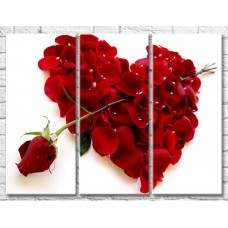 Картина Gallerix Heart of rose petals and red rose (500649)