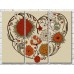 Картина Gallerix Heart of multicolored graphic flowers (500650)