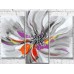 Pictură Gallerix Gray abstract flower with multicolored core (500652)