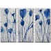 Pictură Gallerix Blue wildflowers on gray background (3572522)