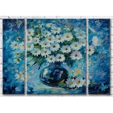 Pictură Gallerix Blue vase with daisies (35110210)