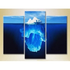 Pictură Gallerix Triptych Iceberg Underwater 01 (2180955)