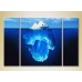 Pictură Gallerix Triptych Iceberg Underwater 02 (2180941)