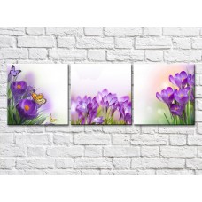 Pictură Gallerix Triptych of Spring Primroses (500691)