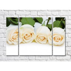 Pictură Gallerix Triptych of cream roses (500700)