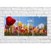 Pictură Gallerix Triptych of colorful tulips (500706)