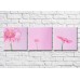 Картина Gallerix Triptych of pink gerberas on a pink background (500708)