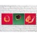 Картина Gallerix Triptych of calla flowers on a red and green background (500719)