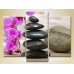 Pictură Gallerix Triptych Massage stones and orchid (2699474)